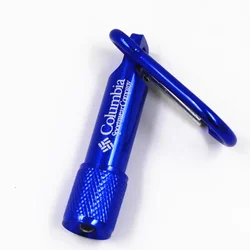 Compact LED Keychain Flashlight with Pendant and Battery (Blue)