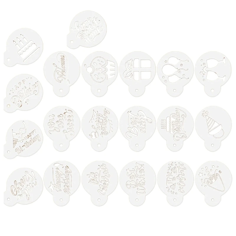 

Трафареты для выпечки кофе, 20 шт.