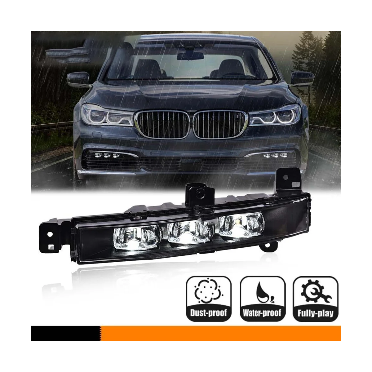 

Car Left and Right LED Fog Lamp Driving Lamp Daytime Running Light for BMW G11 G12 740I 750I 63177342953 63177342954
