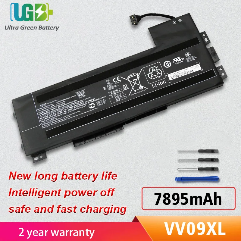 

UGB New VV09XL Battery For HP ZBook 15 G3 G4 Series HSTNN-DB7D HSTNN-C87C 808398-2C2 808398-2C1 808452-005 11.4V 90WH
