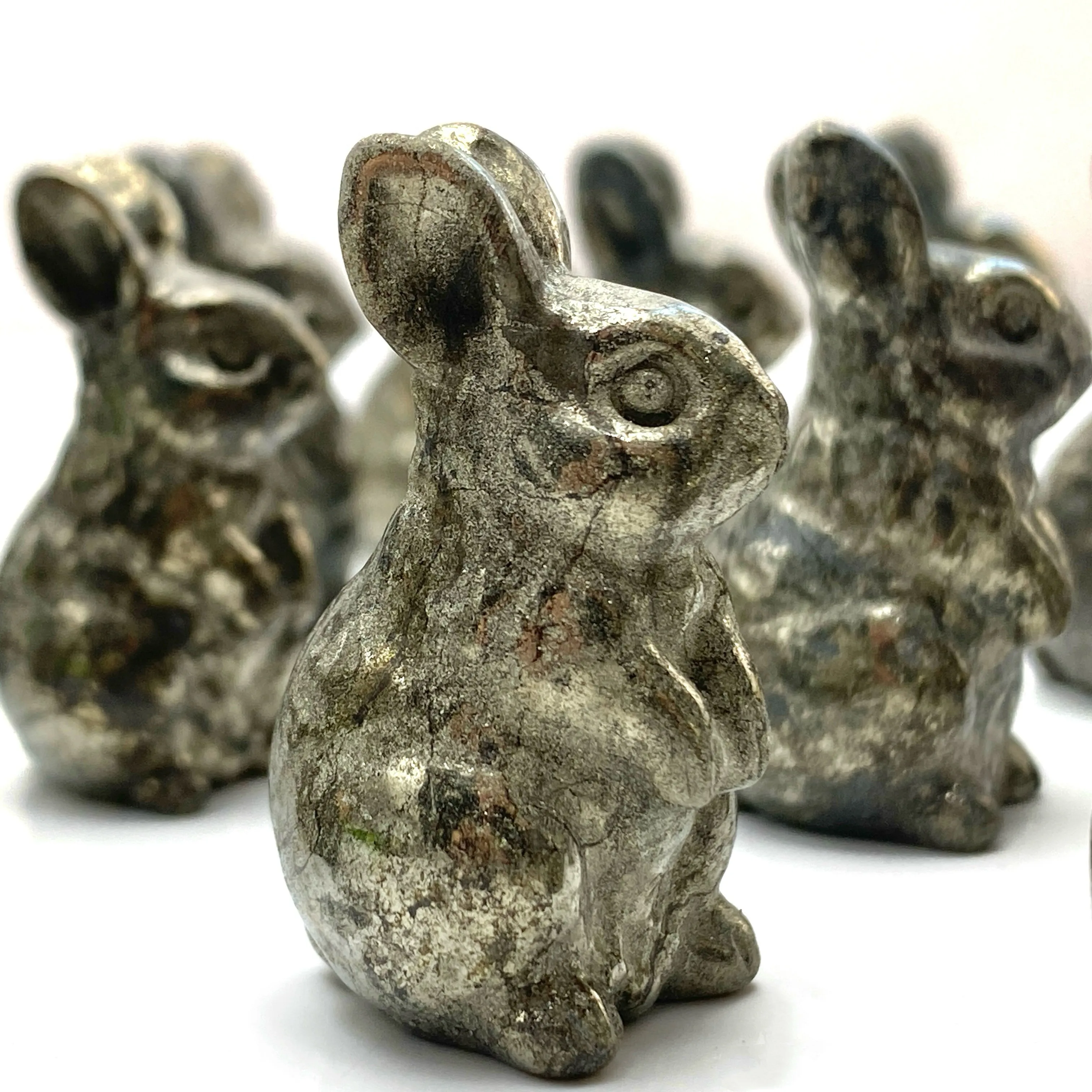 Pyrite Rabbit Random 1PC High Quality Pyrite Rabbit Decoration Natural Crystal Raw ...
