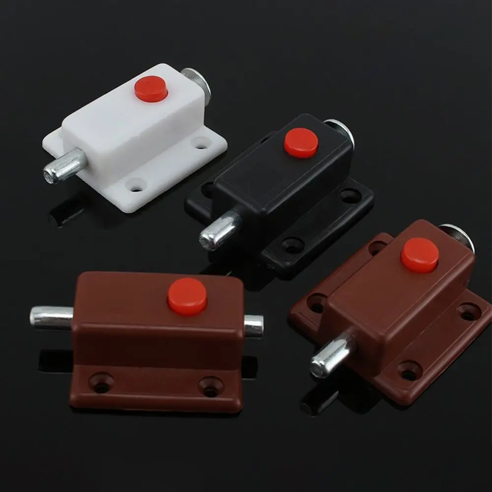 10PCS Furniture Safety Button Automatic Cabinet Door Suction Door Bolts Latch Lock Solid Latch