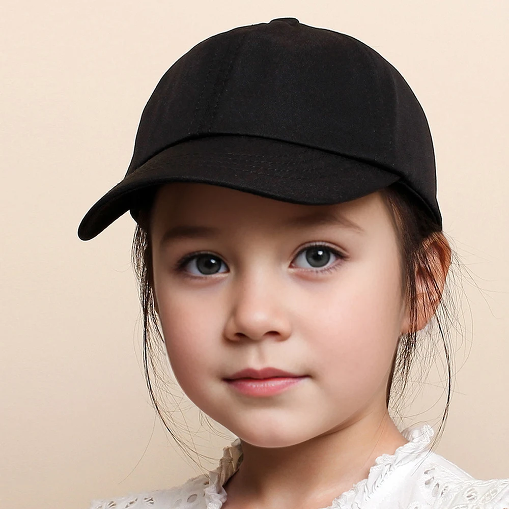 Ponytail Hat Fashion Candy Color Kids Baseball Cap Boys And Girls New Empty Top Quick-Drying Ponytail Hole Sun Hat Baseball Caps