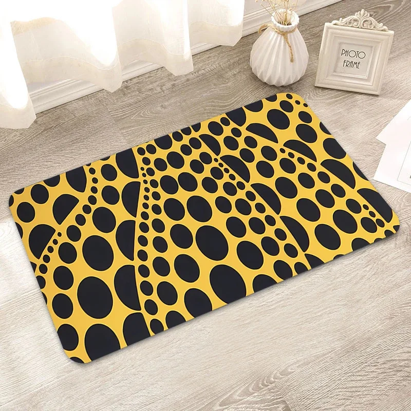 CarpetLivingRoomYayoiKusamaPumpkinWavePointArtEntranceDoor