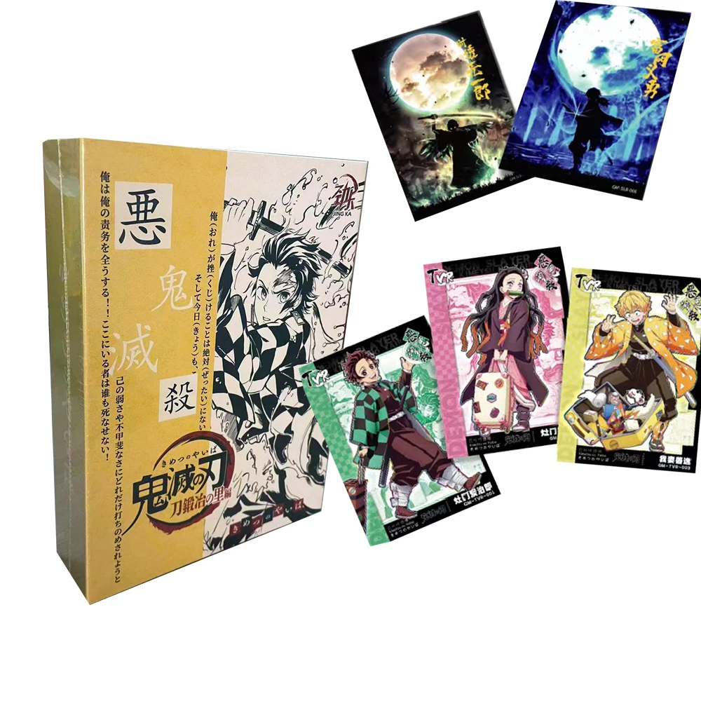 

2024 Demon Slayer Collection Metal Cards Japanese Anime Booster Pack Box Kamado Nezuko Rare Board Game Kids Birthday Toy Gift