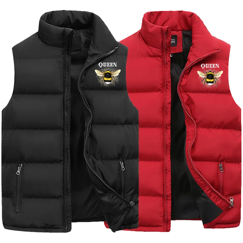 NEW Fashion Women Vest Jacket Men Autumn Warm Sleeveless Jackets Queen Winter Casual Waistcoat Vest Men Brand Clothing men vest autumn jackets thick vests man sleeveless coats male warm cotton padded waistcoat men gilet veste hommes hunting