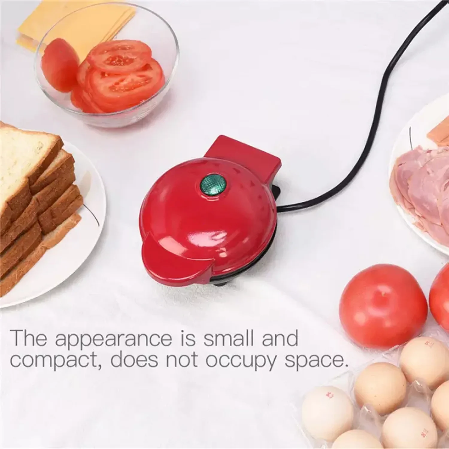 110V Waffle Maker Donut Oven Baking Machine Flat Pan Mini Bubble Barbecue Egg Pancake Home Appliance Sandwich Maker