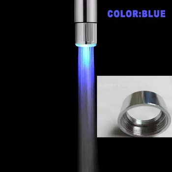 LED อุณหภูมิ 3 สี Light-up ก๊อกน้ําห้องครัวห้องน้ํา Glow Water Saving ก๊อกน้ํา Aerator Tap หัวฉีดฝักบัว 15