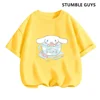 Kids Cinnamoroll Tshirt Summer Hello Kitty Kids Cartoon Casual Short-sleeved T-shirt Set Baby Boy Clothing Girls Clothing 5