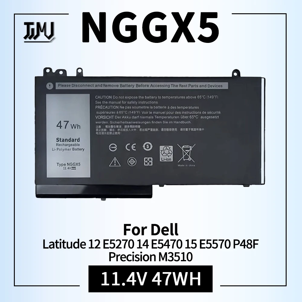 

Аккумулятор NGGX5 для ноутбука Dell Latitude E5470 E5570 E5270 P48F001 Precision M3510 W9FNJ XKWC7 XWDK1 0RDRH9 954DF 0JY8D6 451-bбум