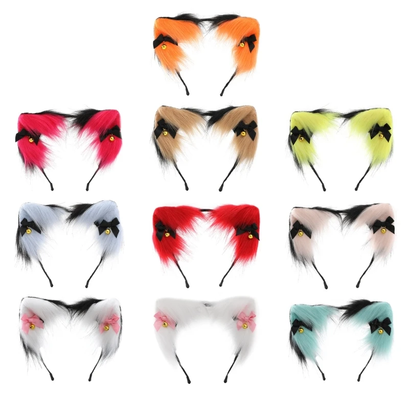 

Anime Cosplay Props Cat Hair Hoop Furry Hair Styling for Halloween Headband Furry Kitten Animal Carnivals T8NB