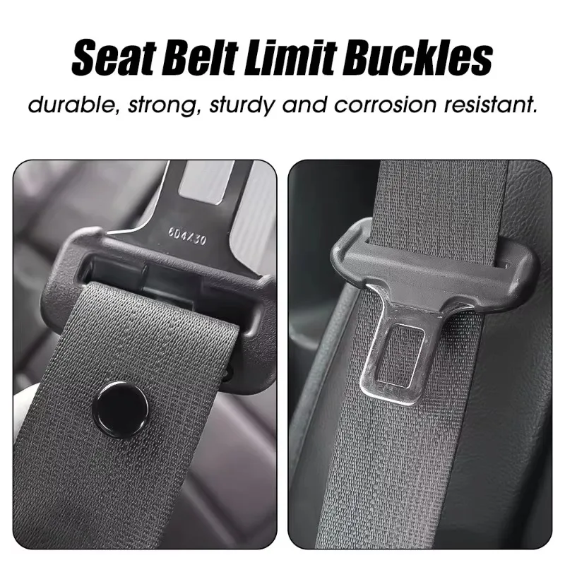 Universal Car Seat Belt Stopper Fixed Button Safety Belt Positioning Anti-skid Button Pick Head Anti-skid Clip Car Accessories