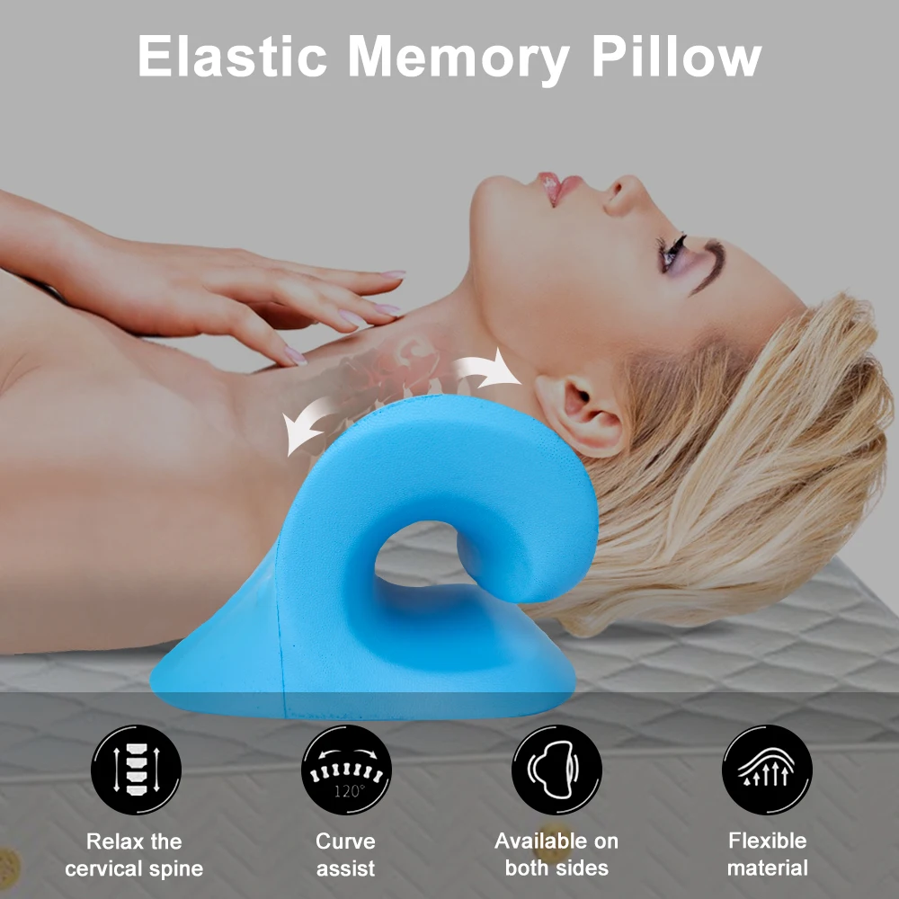 Body massager Neck massager Neck shoulder stretcher Neck and shoulder relaxer Cervical Massager Finger Press Massage Pillow Traction Correct Neck Stretcher Shoulder Massage Pillow Relieve Pain Spine Repair