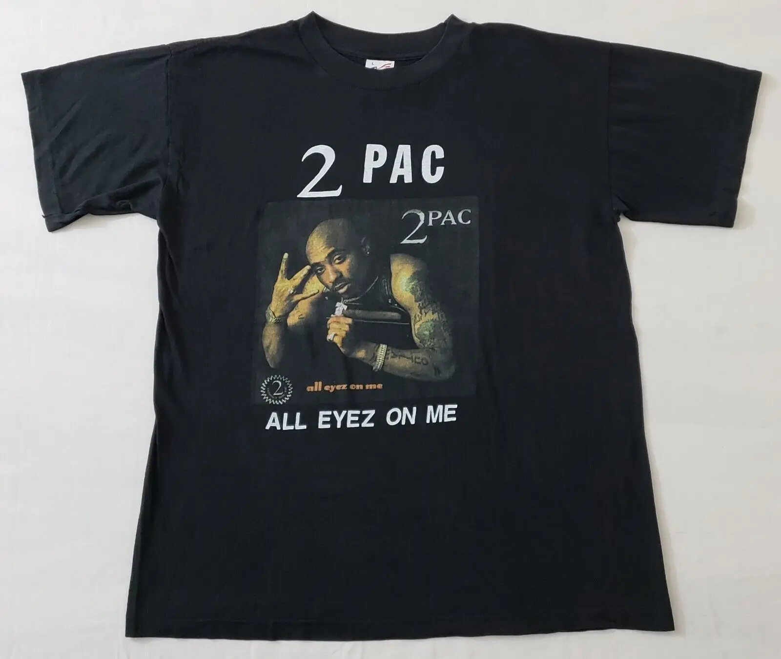 Vintage 1996 Tupac All Eyez On Me T-Shirt Sz Large Anni '90 Rap Tee Hip Hop 2Pac Rare