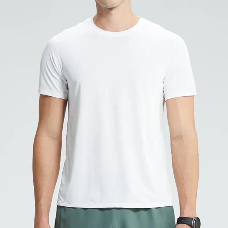 Mens Short Sleeve Running T-shirt Gym Jogging Sports Tops Male Fitness Sweatshirts High Quality Breathable Muscle Fit Sport Tees