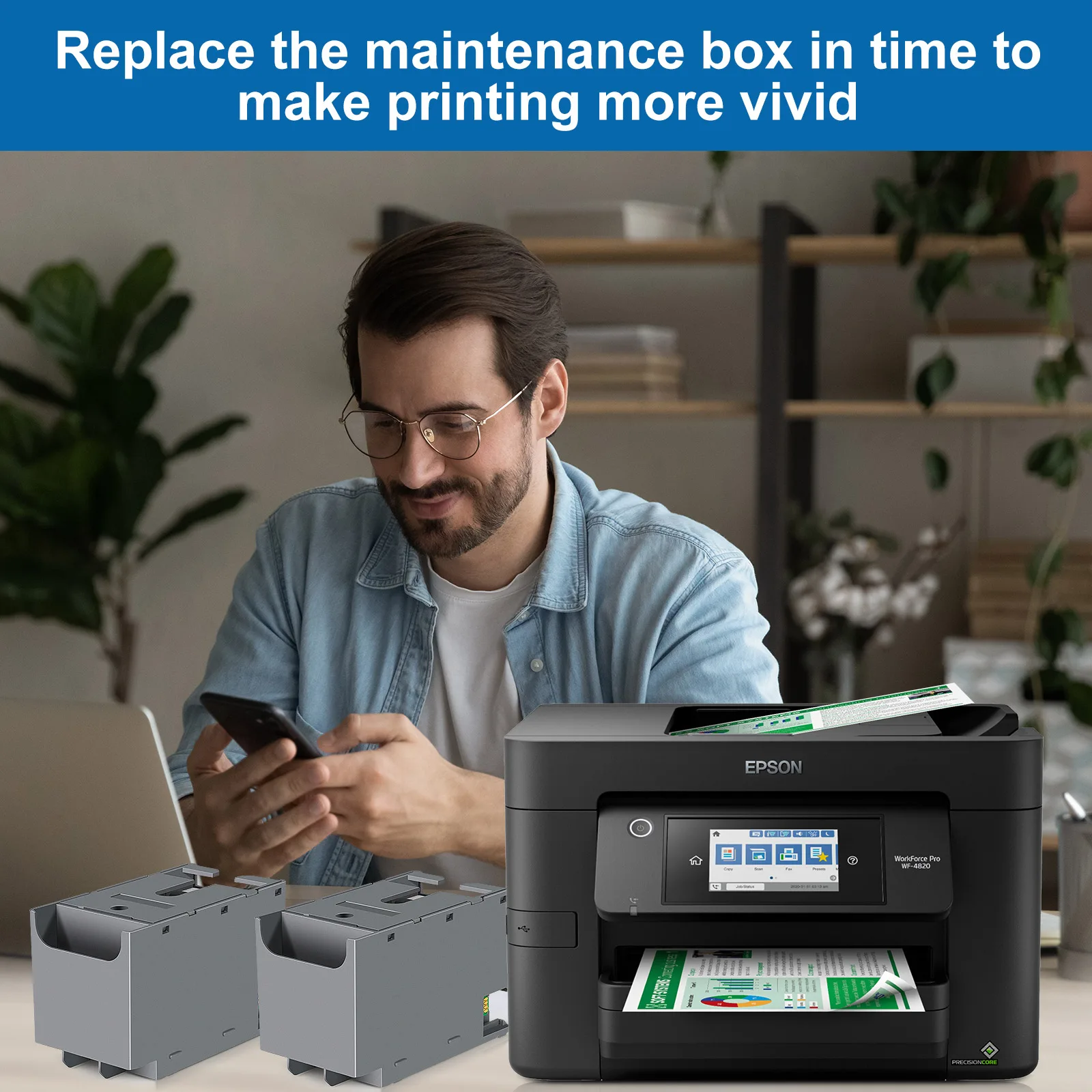 Cartridge chip T6716 Ink Maintenance Box For Epson Workforce Pro WF-3820 WF-4820 EC-4020 WF-4830 WF-4720 WF-4834 WF-4734 WF-4730 WF-4740