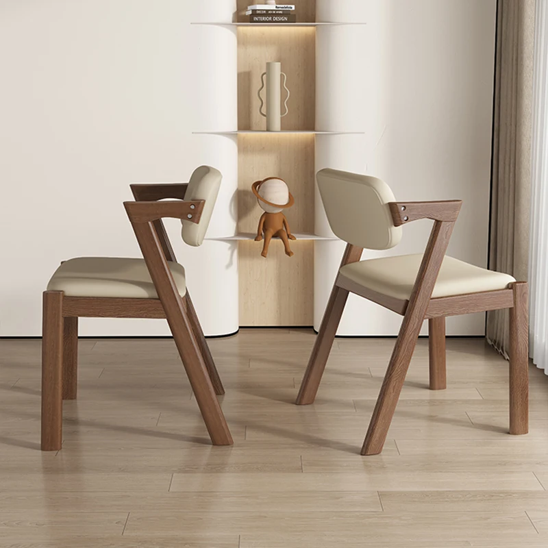 

Nordic White Dining Chairs Wood Comfortable Garden Seat Cushion Chairs Kitchen Dresser Muebles Para El Hogar Bedroom Furniture