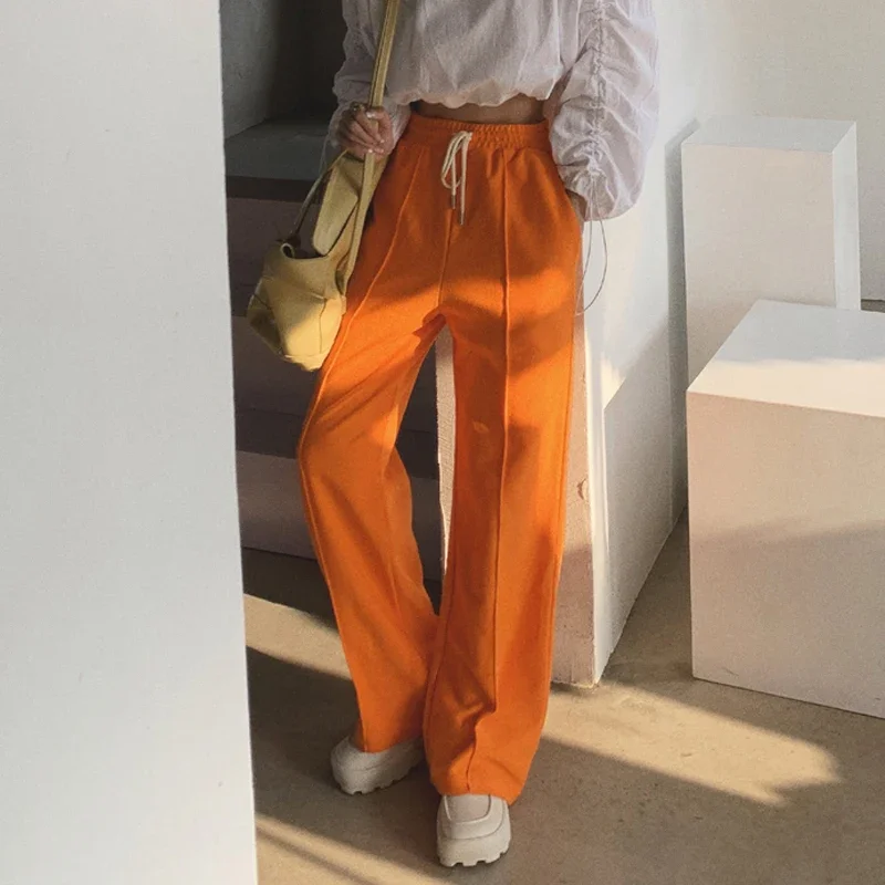 Female Solid Sport Long Trousers Women Soft Comfort Pants New High Waist Wide Leg SweatPants Casual Slacks Joggers Streetwear