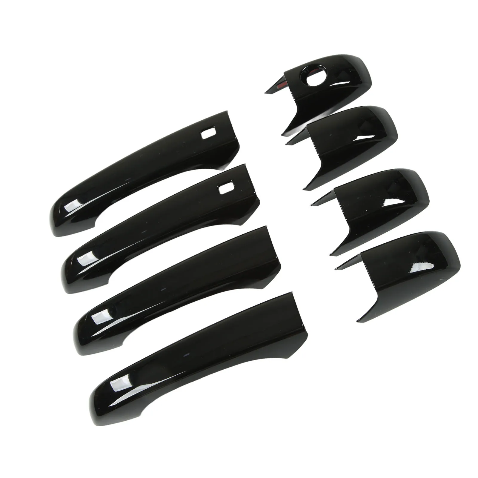 Cubierta de lámpara de luz trasera y cubiertas de espejos y cubiertas de manijas de puertas, bisel de acabado brillante, cubierta de acabado, accesorios exteriores para Jeep Grand Cherokee 2014-2021