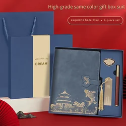 Premium Notebook Gift Box Set - Elegant Customized Gift with Bookmarks and Pens - Other (Blue)