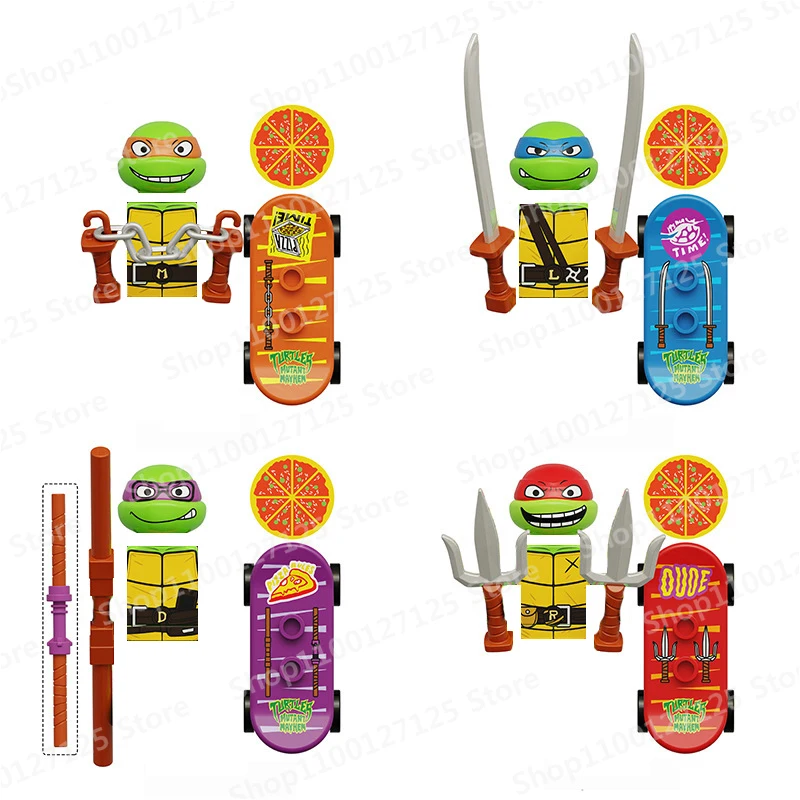 Kdl817 Mini Action Toy Figures Ninja Turtle Bricks Leo Raph Don Doll Assemblare Building Blocks Giocattoli Per Bambini Bambole Regali