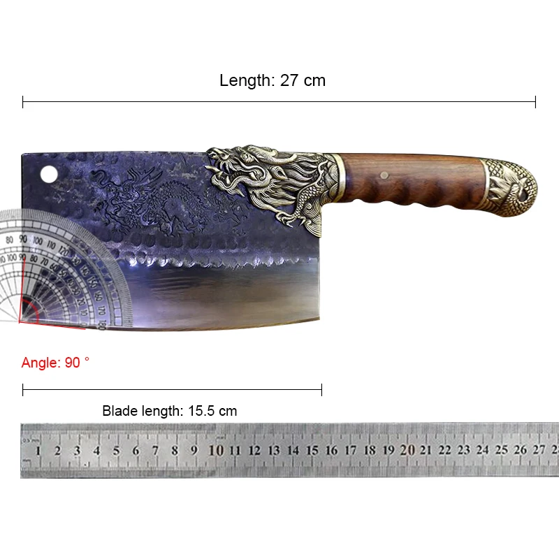  Meat cleaver, Kitchen bone chopping knife axe special bone  chopping knife Longquan ghost hand for pure hand forging big bone chopping  axe Cleaver Knife,BY KKZY (Color : G-cd137): Home & Kitchen