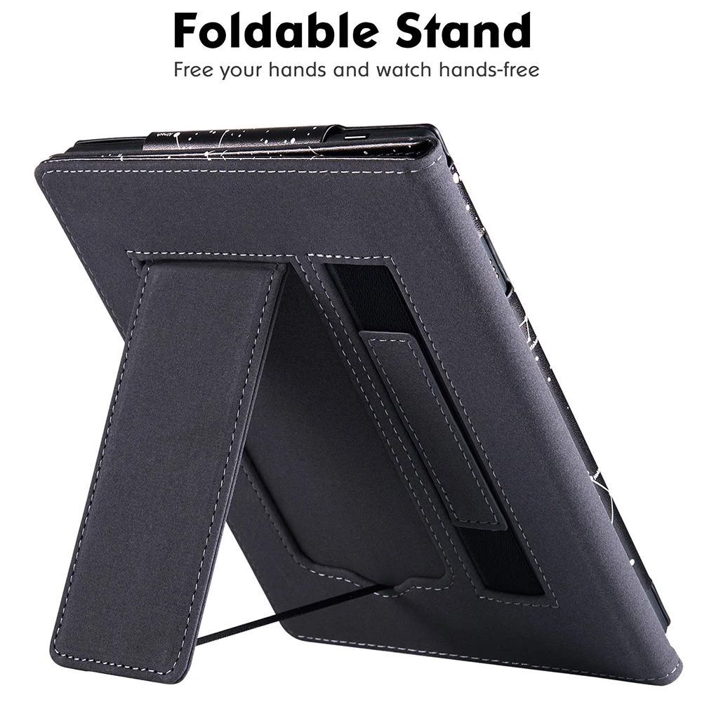 Boox Nova pu Capa de Couro Suporte Dobrável Alça de Mão Auto Dormir Wake Onyx Nova Air s Nova Air c Color Case - Imagem 2