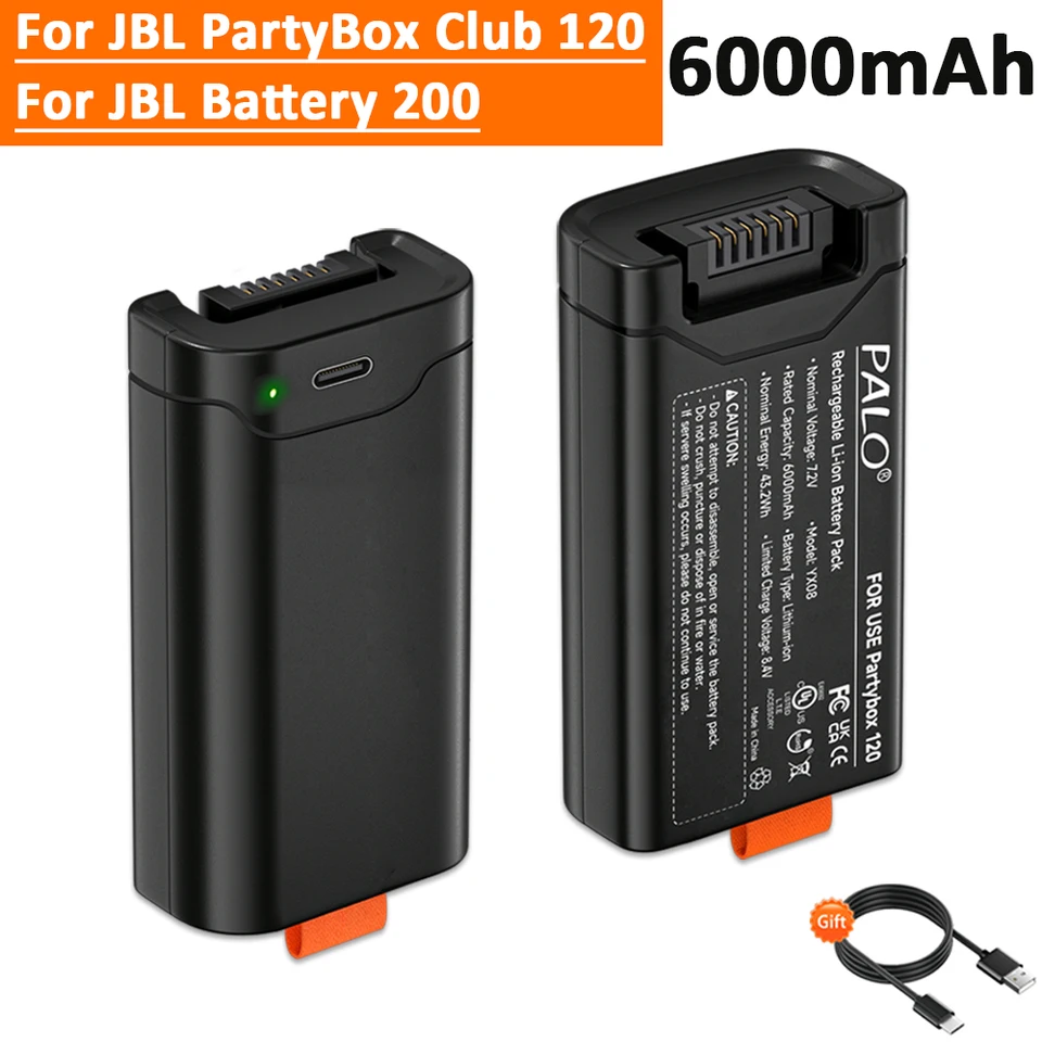 CELLONIC Batterie pour Enceinte Compatible avec JBL PartyBox Club 120, FG2CELL21700P - (4700mAh, 7.4V