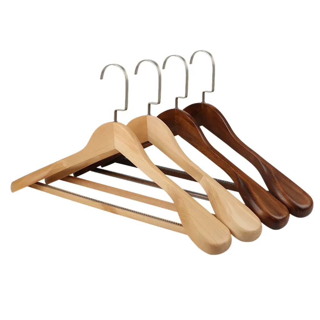 High-Grade Wide Shoulder Wooden Coat Hangers - Solid Wood Suit Hanger 2