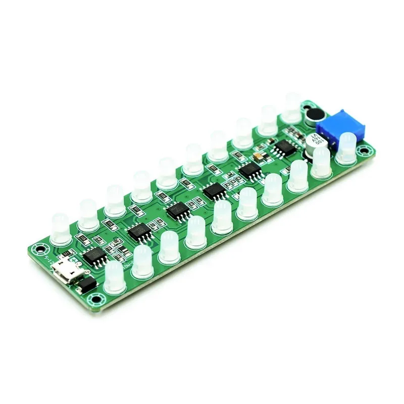 

1/2/5/10/30Pcs Voice Control Inductive Amplifier Spectrum Audio Level Meter LED Indicator Flash Melody Light Audio Companion