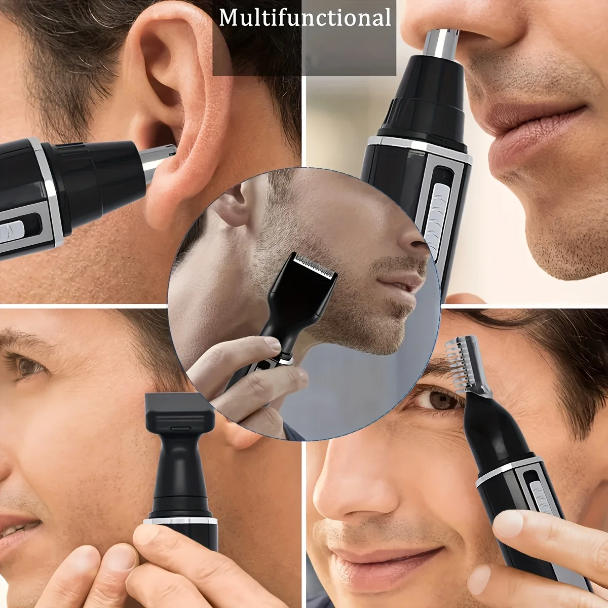 Xiaomi 4-in-1 Painless Nose Hair Beard and Eyebrow Trimmer Rechargeable Electric Beauty Kit for Men and Women with USB Charging 3
