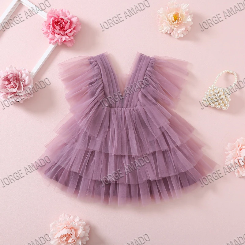 Menina vestido de verão vestido de festa para crianças menina com