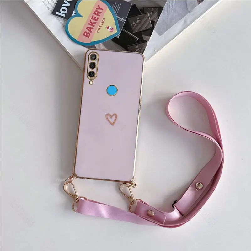 Love Heart Crossbody Lanyard Strap Phone Case – Stylish and Functional Cover
