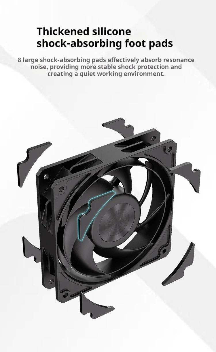 B-12 Ring Blade High-Wind Pressure Fan 120mm PWM Two Ball Bearing Quiet Fan for