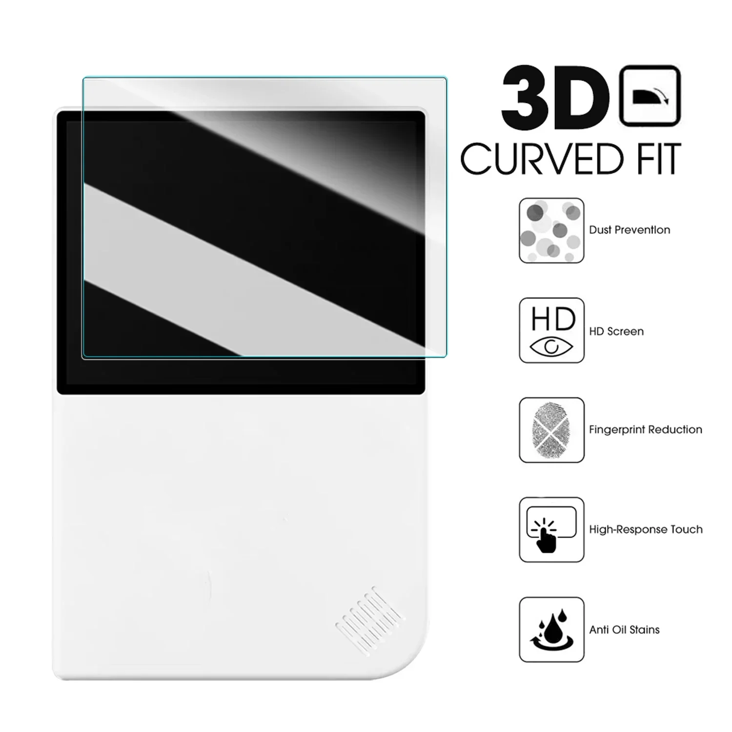 For ANBERNIC RG 40XXV Gaming Console Tempered Glass Screen Protectors Hardness Full Coverage Protective Film for RG 40XXV Cover