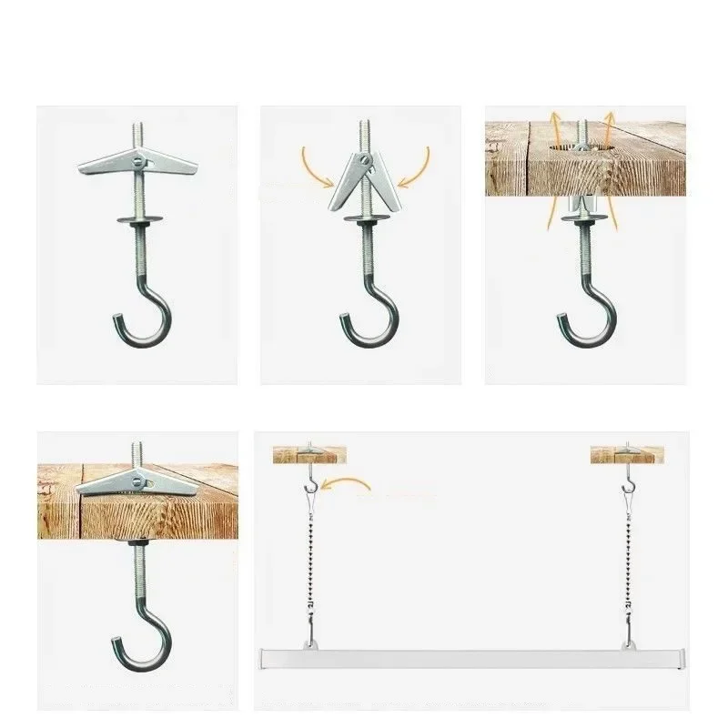 10PCS Plasterboard Hollow Wall Cavity Wall Fixing Spring Toggle Anchor Ceiling Dry Anchors No Bolt M3 M4 M5 M6 M8 M10