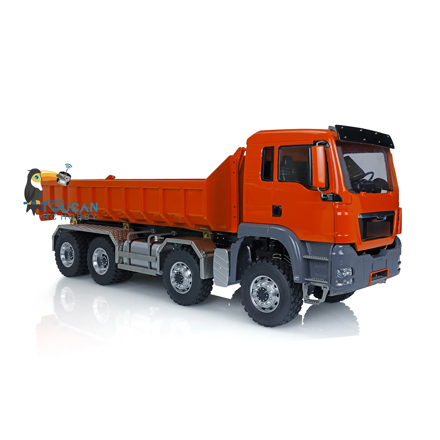 LESU Metal 1/14 Man Tgs 8*8 Hydraulic Remote Control Dumper Truck RC Roll On/Off Tipper Painted DIY Model Toys Thzh0477 3