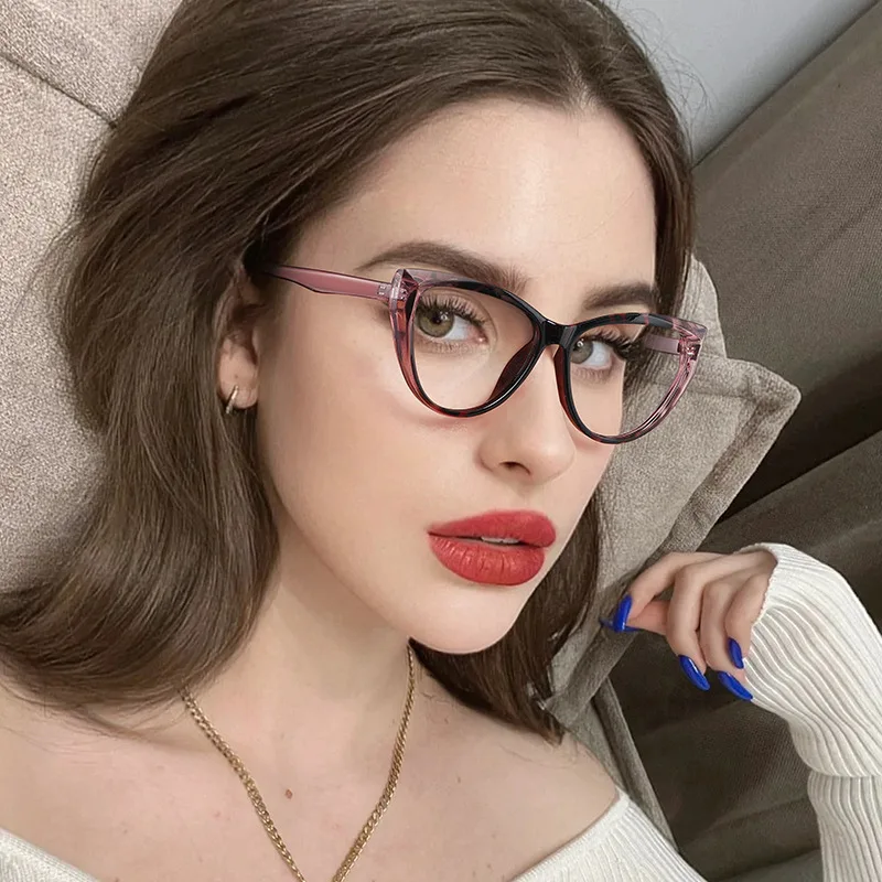 Photochromic Anti Blue Light Glasses Women Men Cat Eye Discolored Blue Light Goggle Clear Colorchanging Sunglasses Gafas_voghion.com