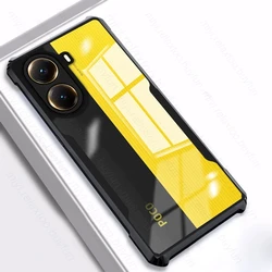 Acrylic Transparent Shockproof Phone Case with Soft TPU Frame for Xiaomi X7 Pro 5G (Black-01)