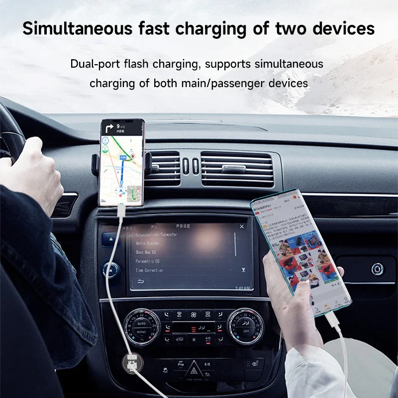 Xiaomi 120W Car Charger 6A Fast Charging Adapter for Mi 14 13 12 12T Pro Ultra Poco X5 F4 X4