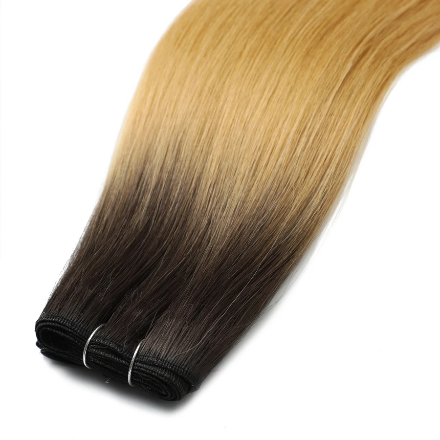 30 Zoll glatte Kunsthaarverlängerungen 200g/Stück Ombre Blond Grau Aschblond Weiche Haarwebungen Synthetische Haarbündel – Detail 6