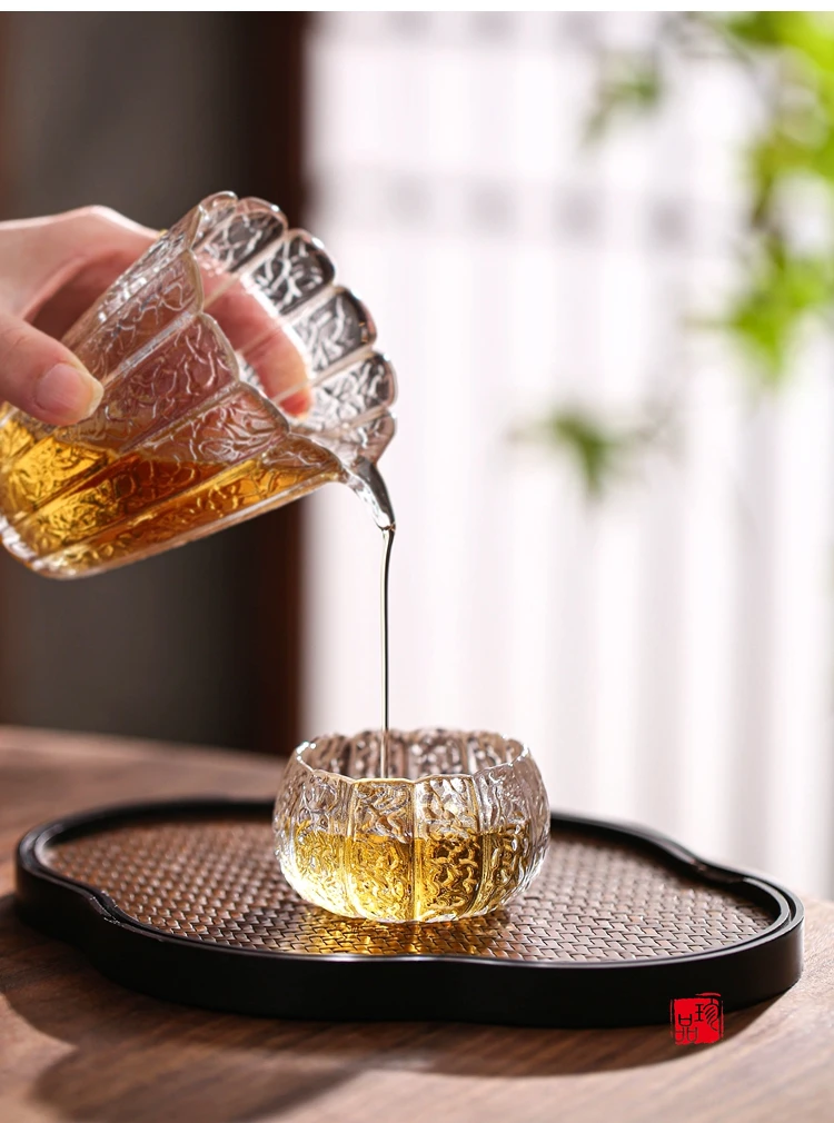 Kürbisglas Gaiwan, überzogene Teetasse, große Teeschale, traditionelles chinesisches Kung-Fu-Teeset – Detail 4