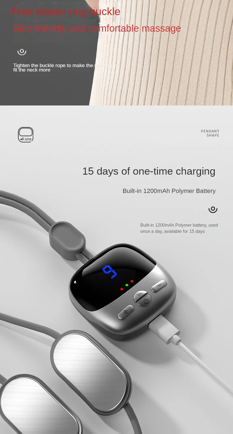 Masseur de cou intelligent Xiaomi : mini masseur d'épaule à impulsion portable avec compresse chaude pour soins infirmiers
