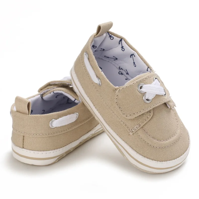 

Spring Autumn Newborn Toddler Shoes for Boys Fashion Casual Canvas Khaki First Walkers Soft Sole 0-18M Infant Baby Boy Shoes