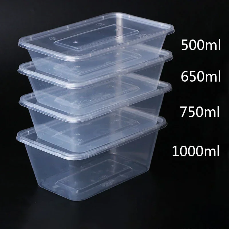 20pcs Transparent Fruit Carry Out Box Disposable Vegetable Fruit Salad Bento Boxes Kitchen Fridge Fresh-keeping Food Container