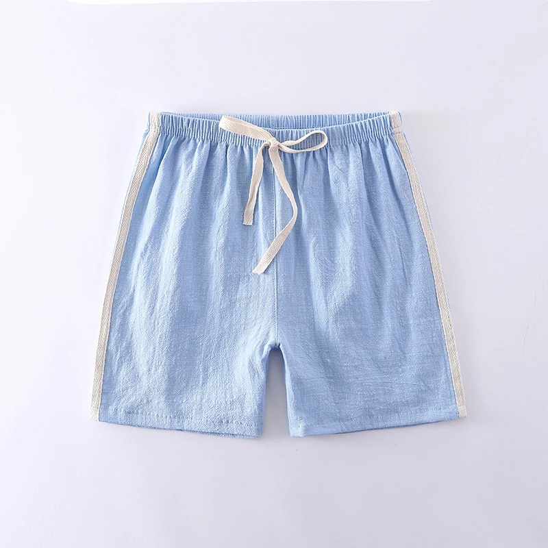 소년 소녀용 루즈 비치 반바지, 캔디 컬러, 여름 패션, 줄무늬 반바지, 캐주얼 바지, 면 및 린넨, 신제품