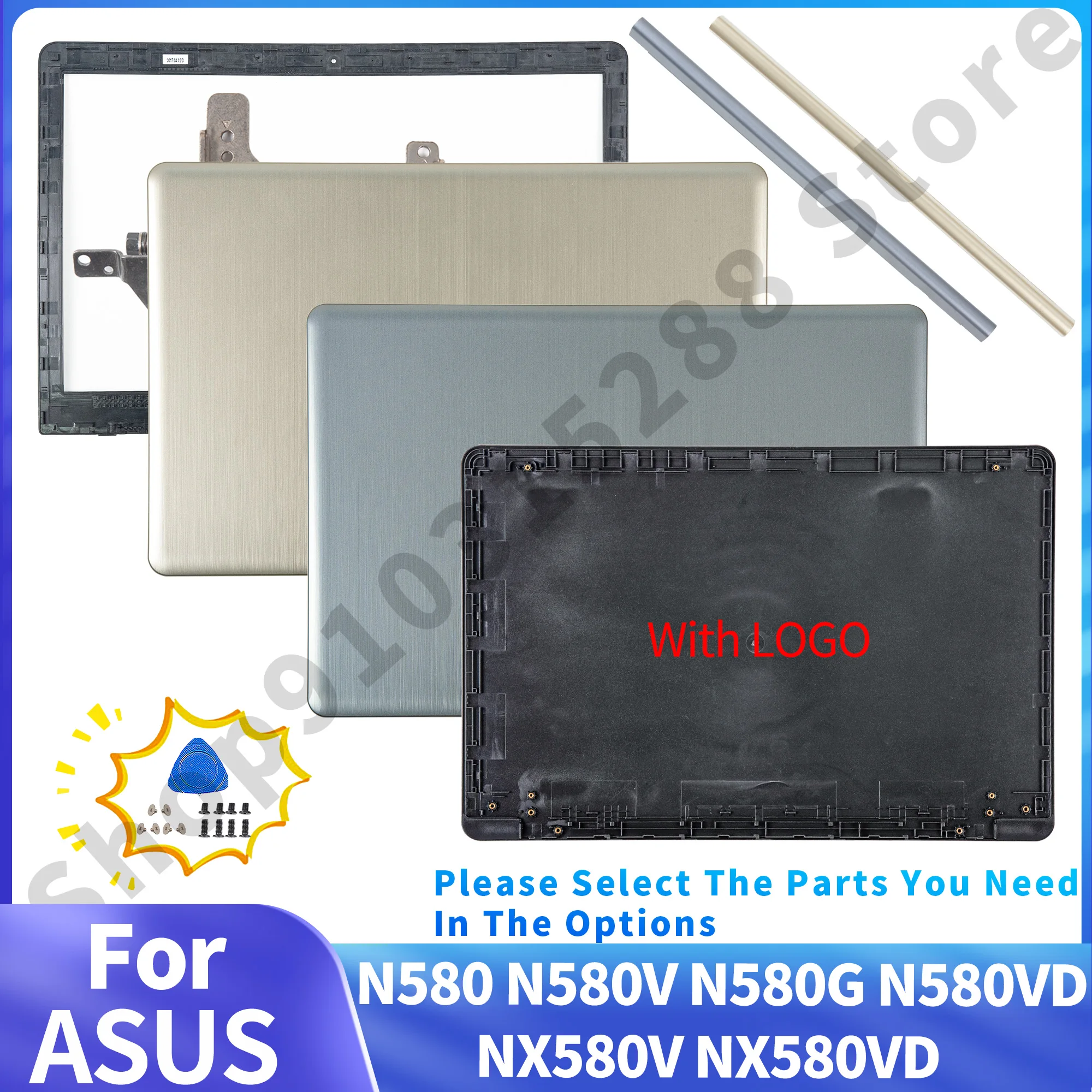 

Plastic Parts For ASUS Housing N580 N580G NX580 V X580V N580VD X580VE X580VD N580VE New Back Cover Bottom Case Hinges Replace