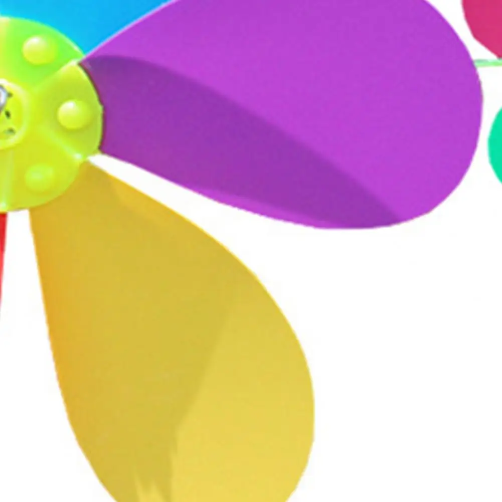 Wind Spinner Toys Wind Whirligig Delicate Craft Six Colors Light Weight Flower Hanging String Windmill for Gift