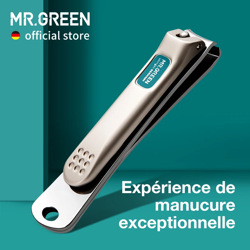 MR.GREEN-Coupe-ongles à lame incurvée en acier inoxydable, ciseaux à ongles, coupe-ongles, outils de manucure, coupe-ongles avec lime à ongles