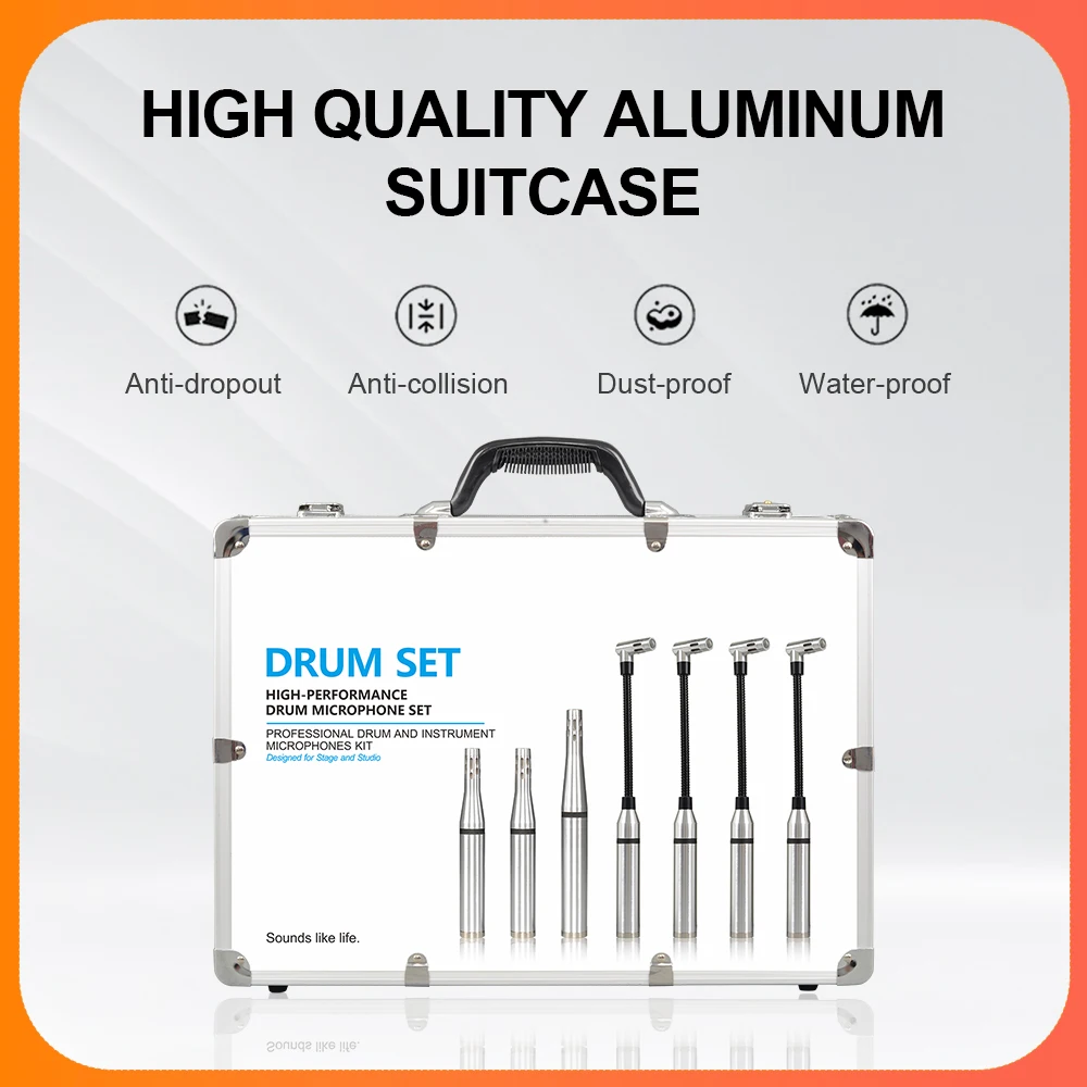 All Condenser Drum Microphone 7 Sets Ultra High Recording Fidelity DK7 Condenser Microphone
